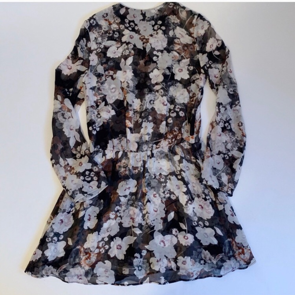 Intermix silk lace up dress